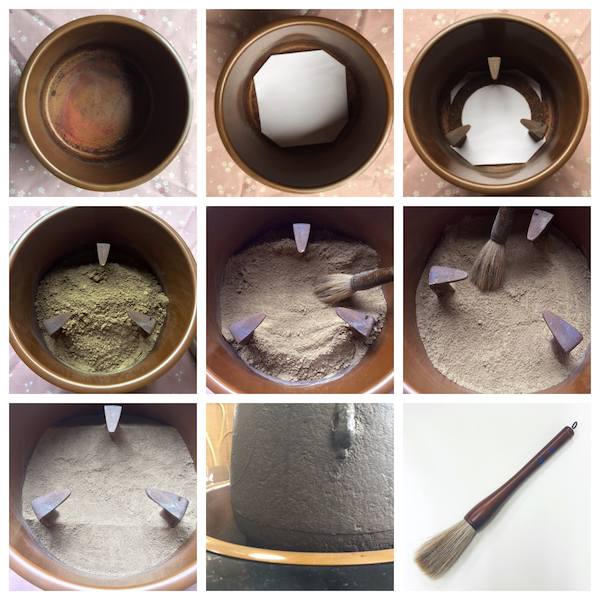 青峰堂オリジナル「灰造り用筆」（灰型／炉灰兼用）【六方式