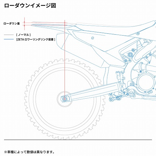 超美品 ZETA ロワーリングリンク 品番ZE56-05350 KLX230/230S/230SM ヴァイスシュヴァルツ