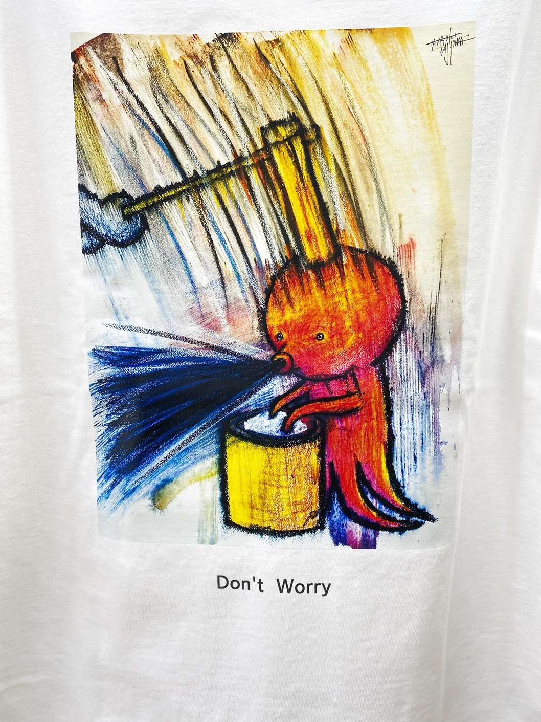 Lサイズ。餅つき Don'ｔWorry Tシャツ 税込み￥17,500-の所、腹切った