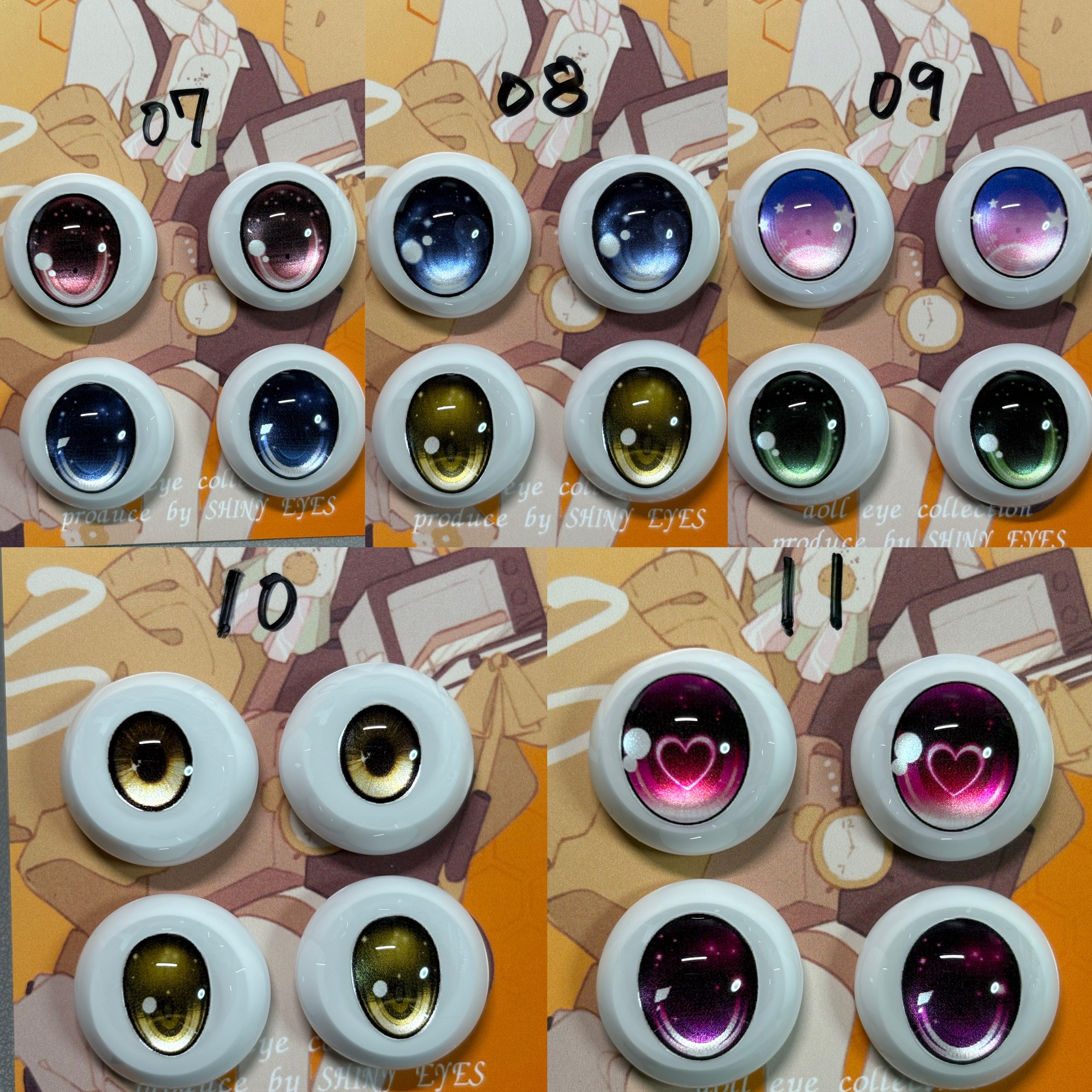難ありレジンアイセット22〜24mm相当 | SHINY_EYES/ドールアイSHOP