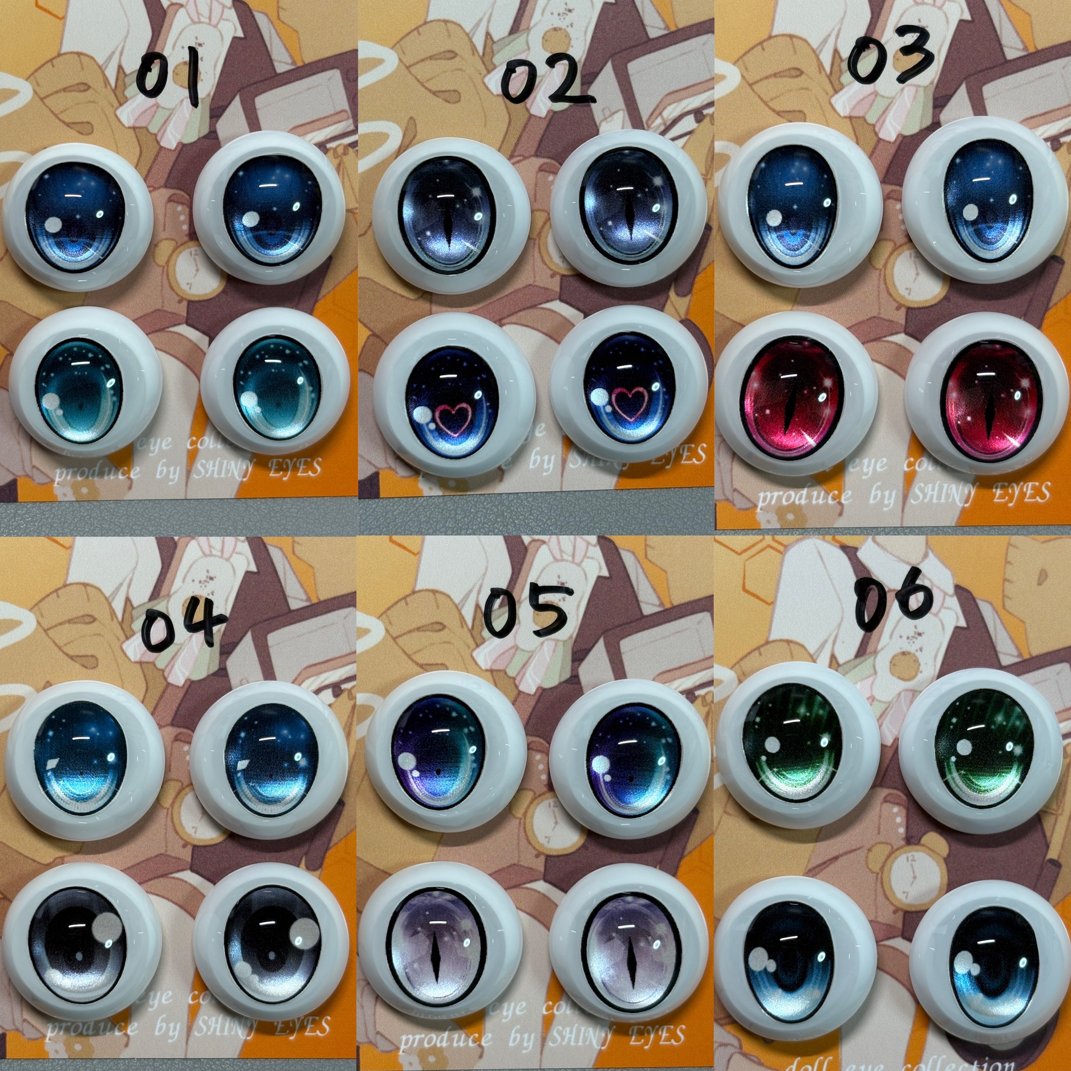 難ありレジンアイセット22〜24mm相当 | SHINY_EYES/ドールアイSHOP