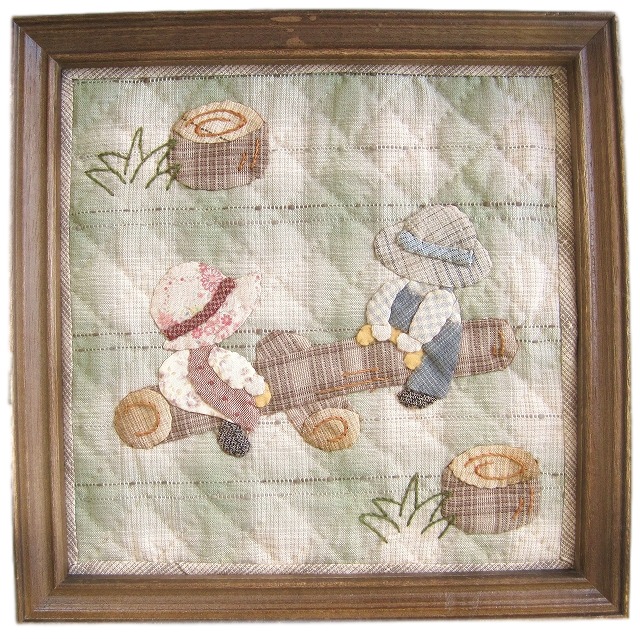 スーちゃんの気まぐれミニタペストリー「シーソー」 - パッチワーク