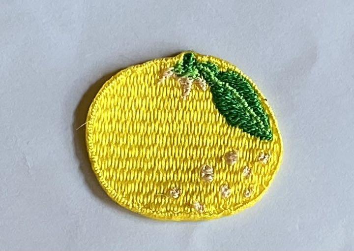 ゆず刺繍ワッペン 小 - ネーム刺繍・ワッペンのお店 Shop.Kimi