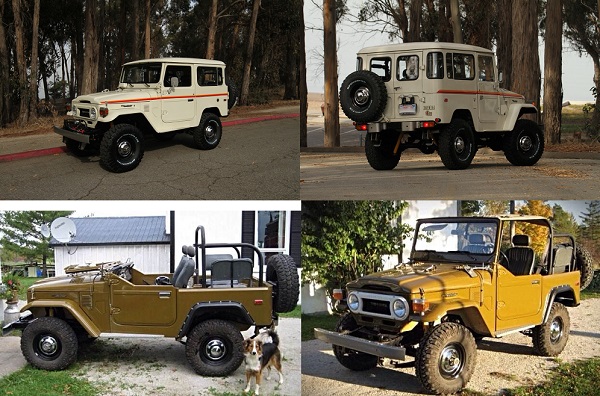 US純正 toyota ランドクルーザー FJ40 スチールホイール 4本 センタキャップ付き（Ｆ用穴ありｘ2 Ｒ穴なしｘ2）セット |  カスタムガレージスラム