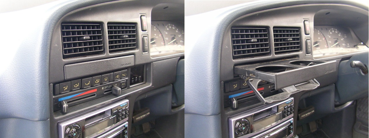 1989-95（国内モデルは96まで）ハイラックス トヨタ純正ドリンクホルダー インダッシュタイプ | カスタムガレージスラム