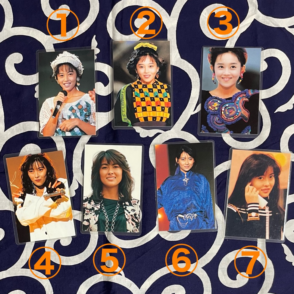 我が青春時代のアイドルのラミネートカード 浅香唯さんと中山美穂さん