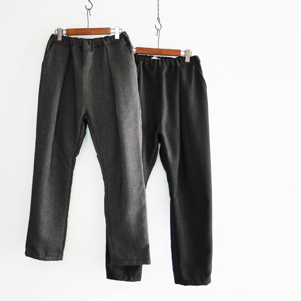 ツィーディーヘリンボン タックテーパードパンツ 1924613 日本製 SORTE