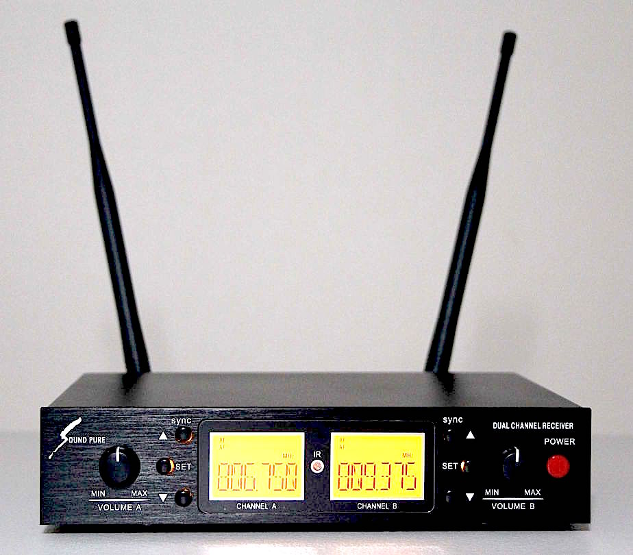 SOUNDPURE SPH8022-WEMBK2mk2 サウンドピュア ν8022e ヘッドセットマイク2本 2CH受信機 ワイヤレスマイクセット -  楽器、器材