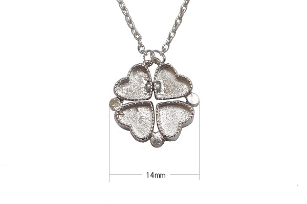ネックレス・ペンダント SSIL Green Clover Dot Collar BiBi ハート型 クローバー型 ネックレス ペンダント シルバー