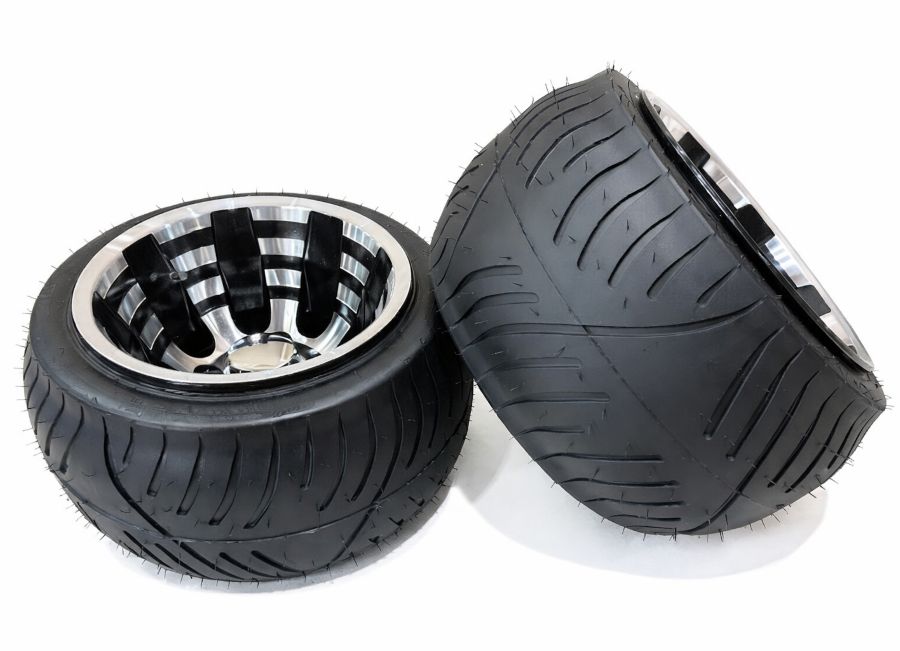 ホンダ ジャイロ対応】10インチ 8J ブラックアウトアルミホイール