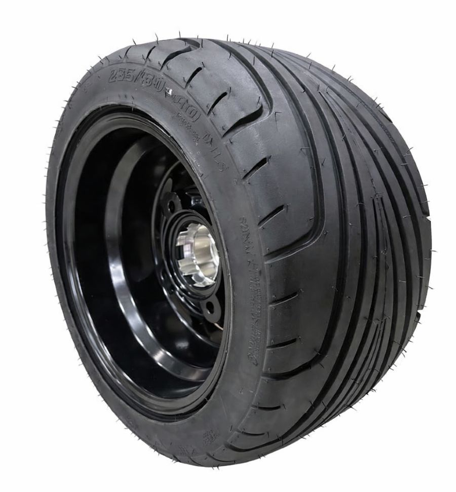 ブラックアウト仕様】ホンダ ジャイロ用 10インチ 8J アルミホイール