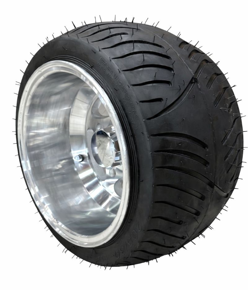 ジャイロ用クロスアルミホイール扁平タイヤ＆スペーサー100mmセット