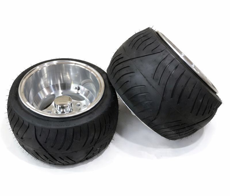 ジャイロ用クロスアルミホイール扁平タイヤ＆スペーサー100mmセット