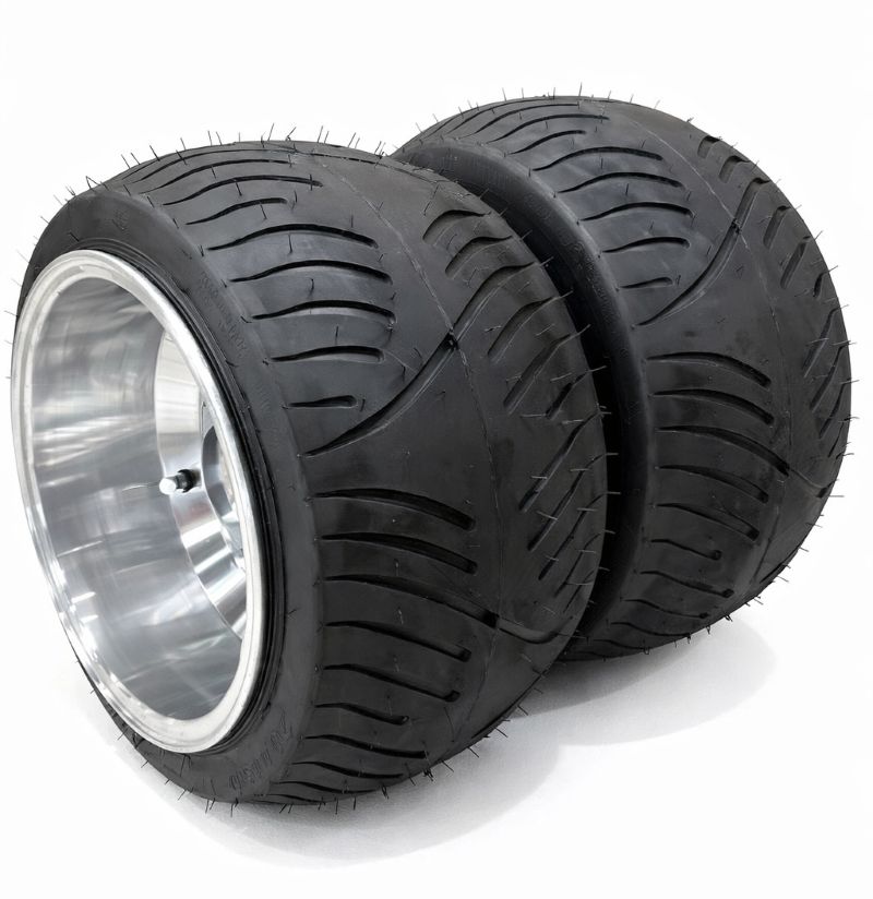 ジャイロ用クロスアルミホイール扁平タイヤ＆スペーサー40mmセット