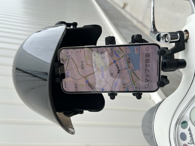 オートバイ用スマートホンフォルダー サンバイザー付き 日よけ