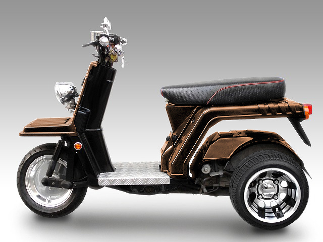 ホンダジャイロ ツートン アルミホイール扁平タイヤ＆スペーサー40ｍｍセット ジャイロ用ツートンアルミホイール扁平タイヤ＆スペーサー40mm