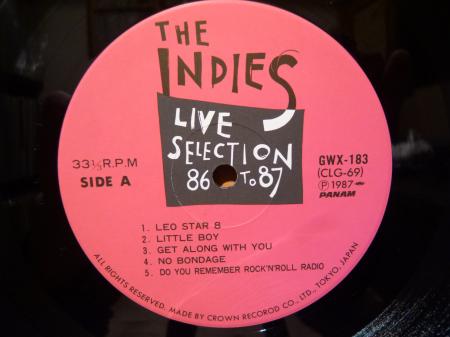 2LP』 V.A. / the indies (live selection 86 to 87) | Stay Free Records