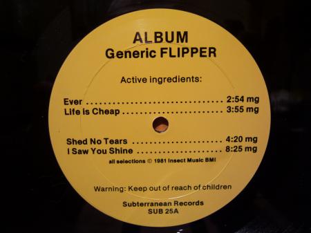 LP』 FLIPPER / album generic flipper | Stay Free Records