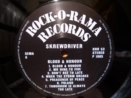 LP』 SKREWDRIVER / blood & honour | Stay Free Records