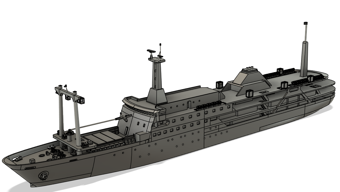 商船/客船》東海汽船「さるびあ丸」1/700 3Dプリンタ製リニューアル版