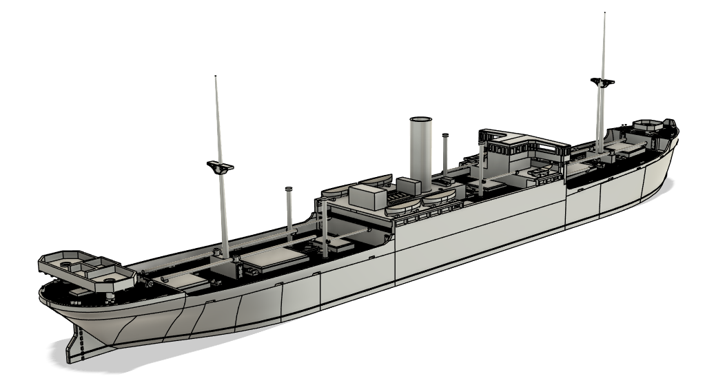 1/700 日本郵船対馬丸　完成品 商船/客船》貨物船/陸軍輸送船「対馬丸」【リニューアル