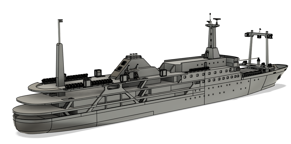 商船/客船》東海汽船「さるびあ丸」1/700 3Dプリンタ製リニューアル版