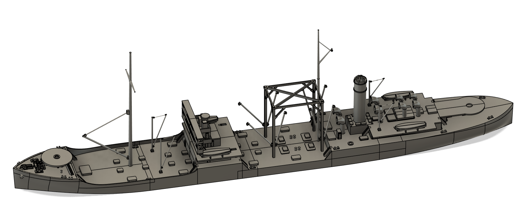 商船/客船》日本海軍 給炭艦「神威」1/700《3Dプリンタ製リニューアル