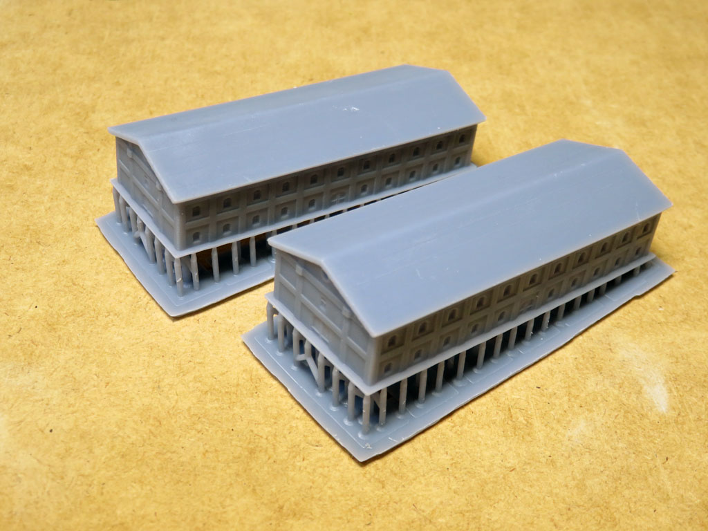 レンガ倉庫」2棟セット 1/700《商船/客船EX04》 | 模型工房