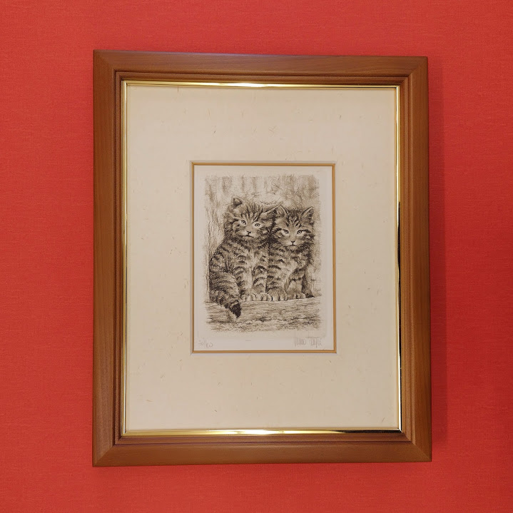 イタリア版画「二匹の猫」 | 太平洋画房 オンラインショップ