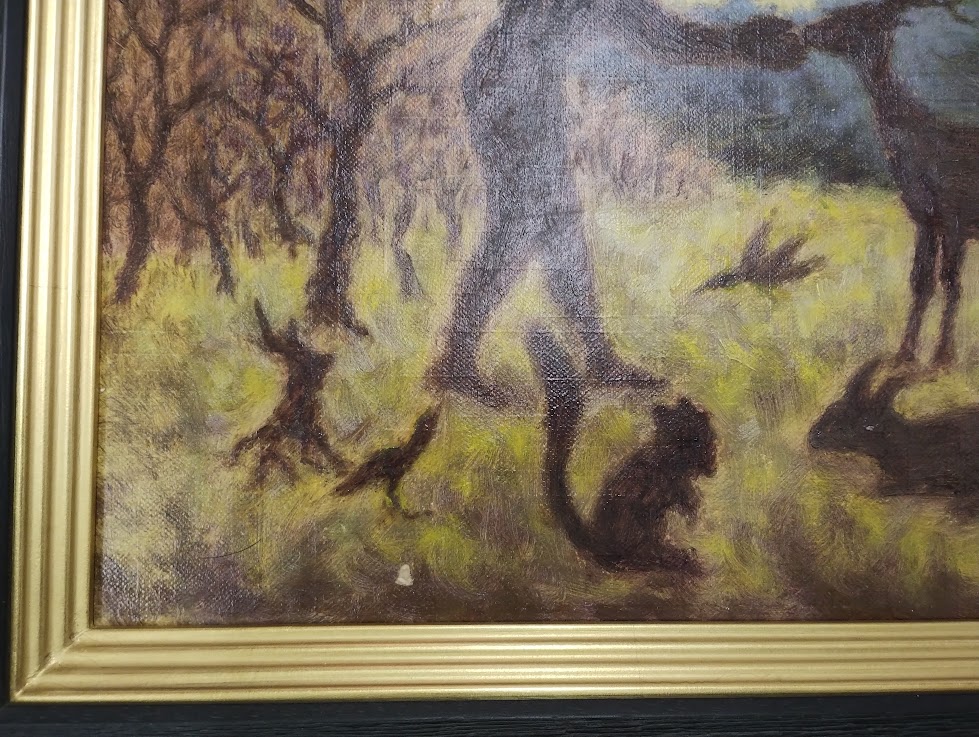 工藤竜千 「晩秋の野辺」 F4 肉筆油彩画 (少はく離あり) | 太平洋画房