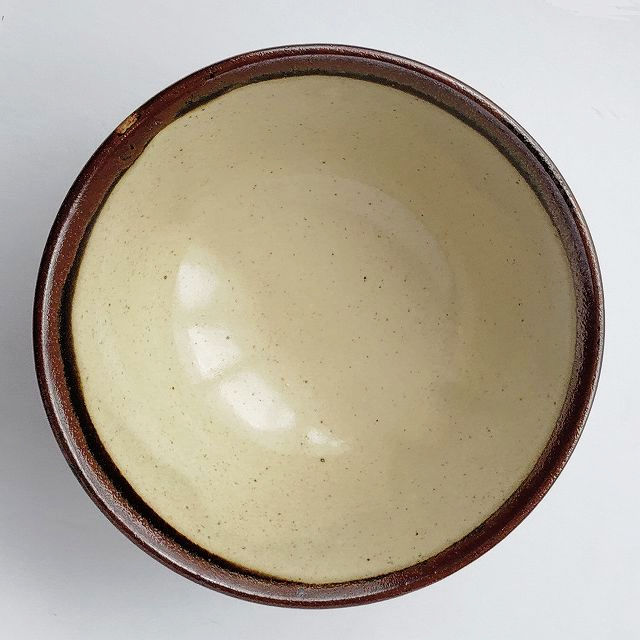 民芸風土物陶器紅葉柄の中平お茶碗☆昭和レトロ食器日本製 - たんぽぽ