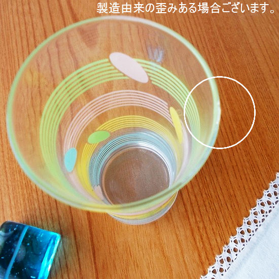 鴨＆麦穂黒金図柄のシックな昭和レトロ朝顔形ガラスコップ - たんぽぽ