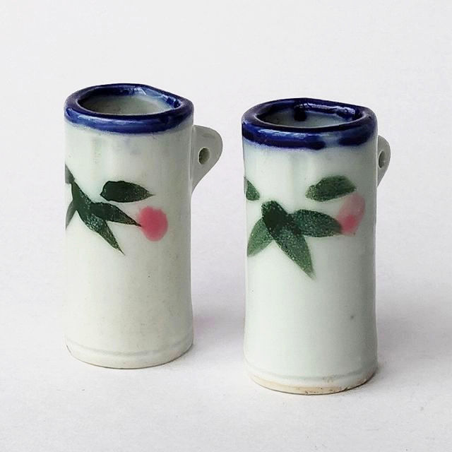 古い時代の鳥さんの陶器製菜さし/餌入れ/葉っぱ入れ - たんぽぽ|昭和