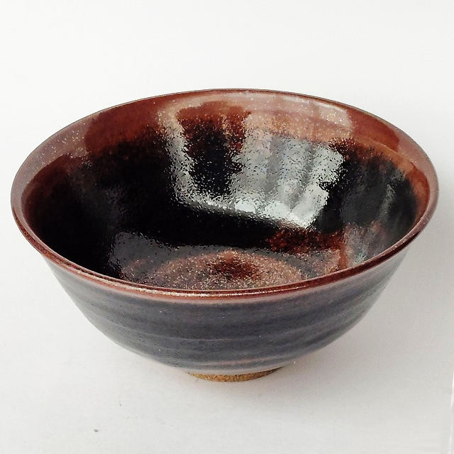 黒釉天目フチさび抹茶茶碗/昭和平成レトロ茶道具/お茶碗としても