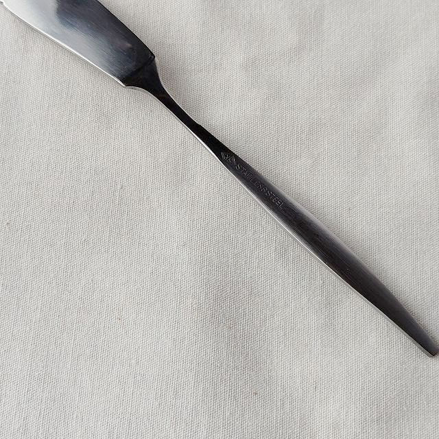 昭和レトロなカトラリー/シンプルなハンドルのバターナイフ - たんぽぽ