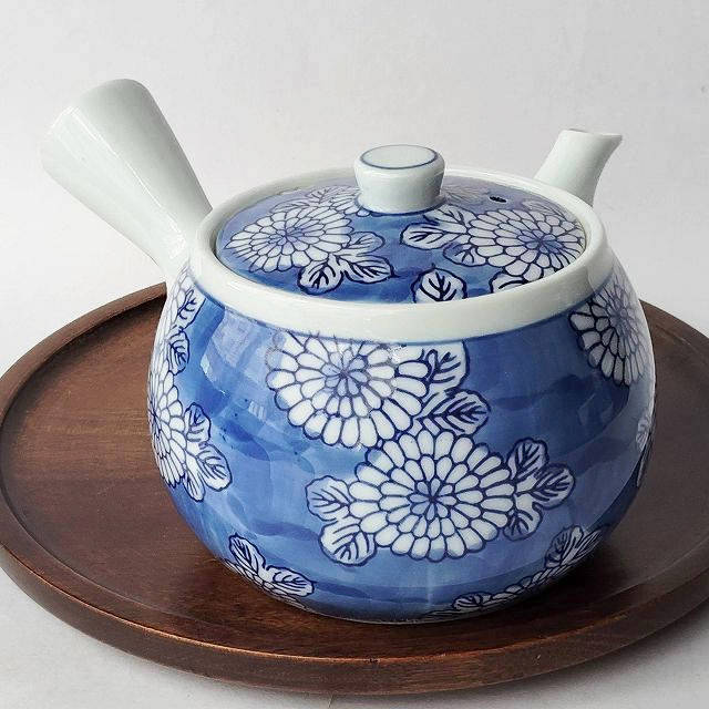 鍋島染付菊花文様/有田焼ホームセットシリーズ】急須 - たんぽぽ|昭和