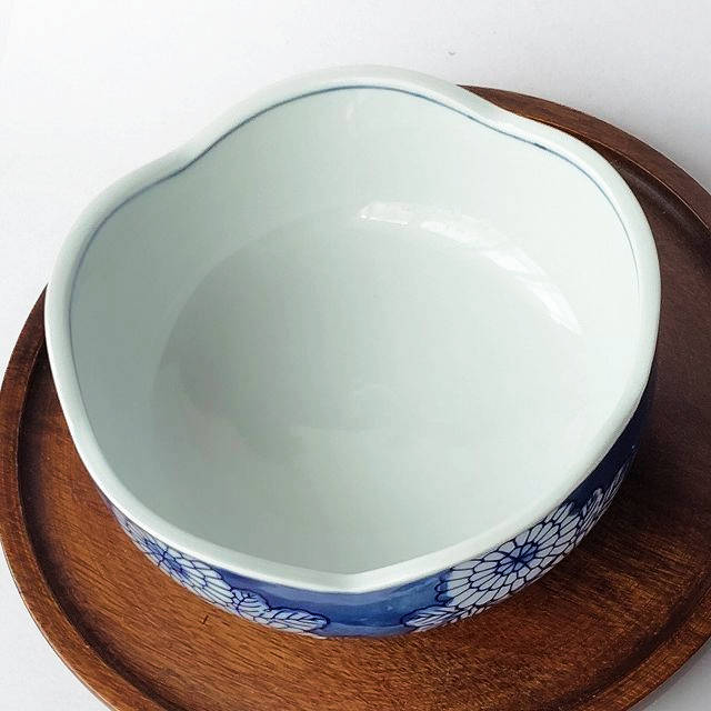 鍋島染付菊花文様/有田焼ホームセットシリーズ】刺身鉢＋のぞきセット