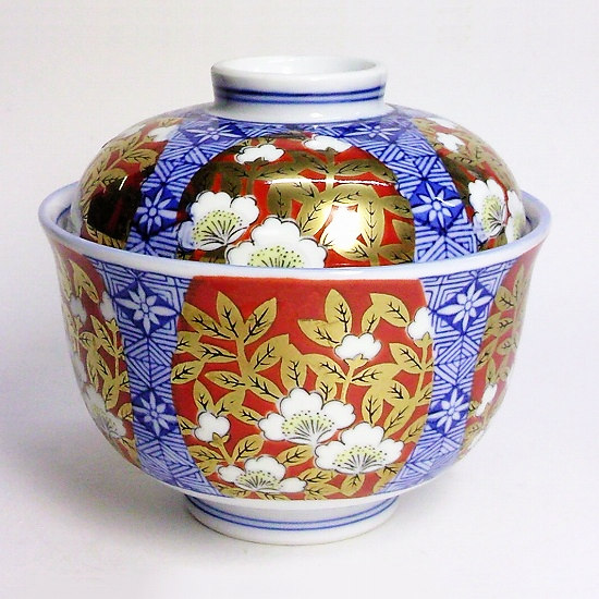有田焼　其泉　蓋つき椀 5客セット 有田焼 - 有田焼 賞美堂 其泉窯 古伊万里 蓋付き碗揃 5客セット