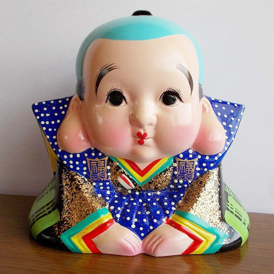 福助 人形 3体 昭和レトロ 陶器 お値下げ！ 年代物昭和レトロ 福助人形ふくすけ 縁起物 商売繁盛