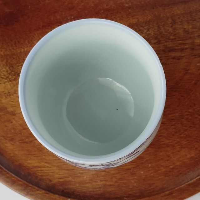 昭和レトロ　漆器　お盆　小さい湯呑み　まとめ売り 有田焼呉須染付菊の花柄古い時代の小さな長湯のみ - たんぽぽ|昭和
