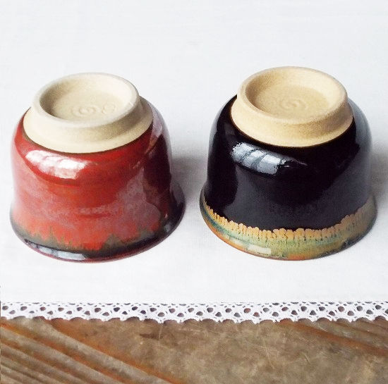 伝統工芸】赤唐津焼口反り湯呑み/昭和レトロ茶器 - たんぽぽ|昭和