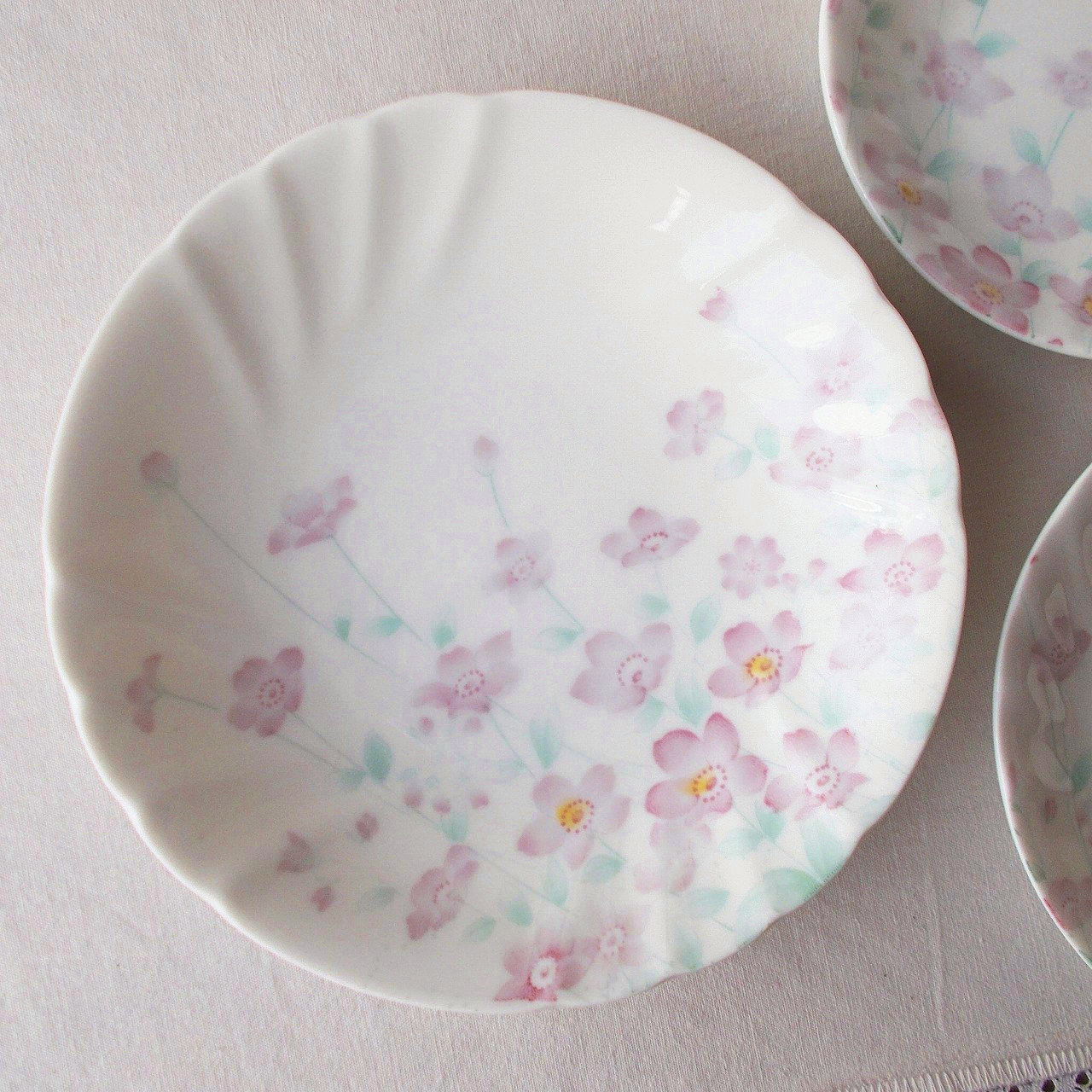 陶器 丸皿 取り皿 ピンク お浸し皿 お通し皿 昭和レトロ3枚セット ショッピング - 食器