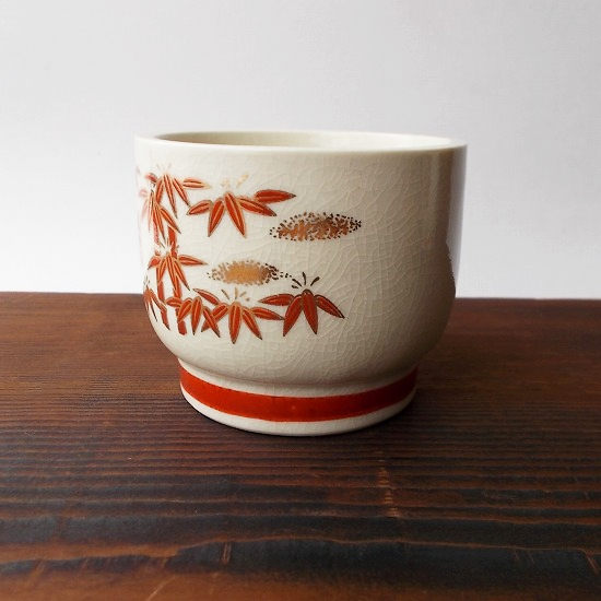 ☆昭和レトロ品☆陶器製 陶芸用 丸型容器 茶色（古道具・陶磁器・黒釉 