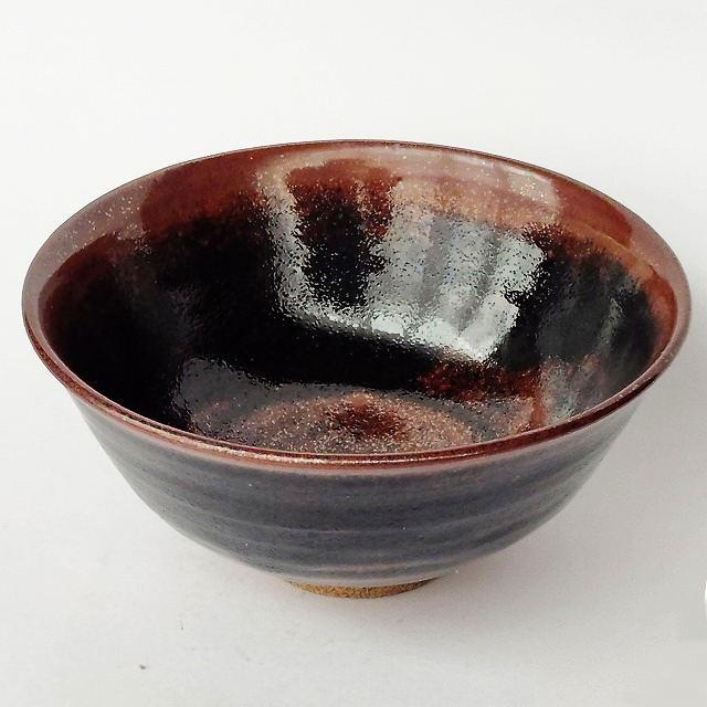 黒釉天目フチさび抹茶茶碗/昭和平成レトロ茶道具/お茶碗としても