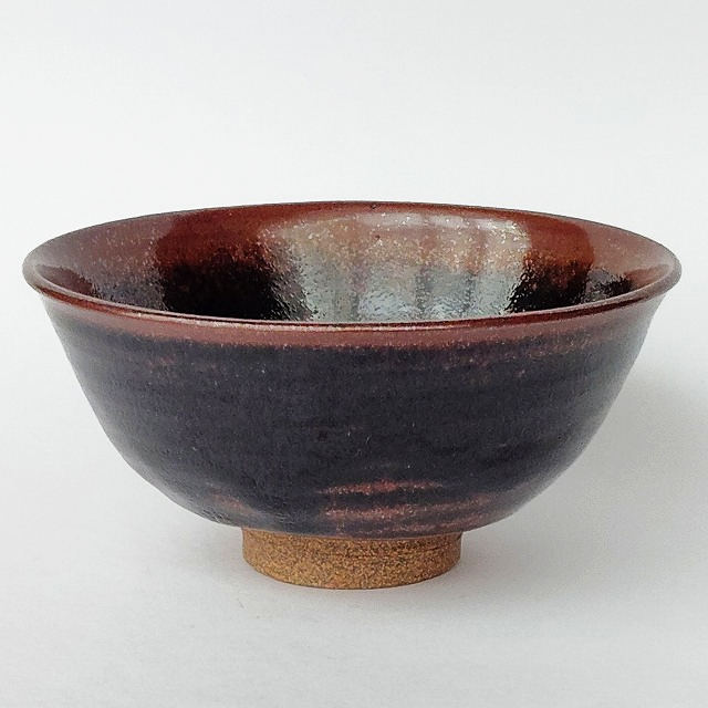 黒釉天目フチさび抹茶茶碗/昭和平成レトロ茶道具/お茶碗としても