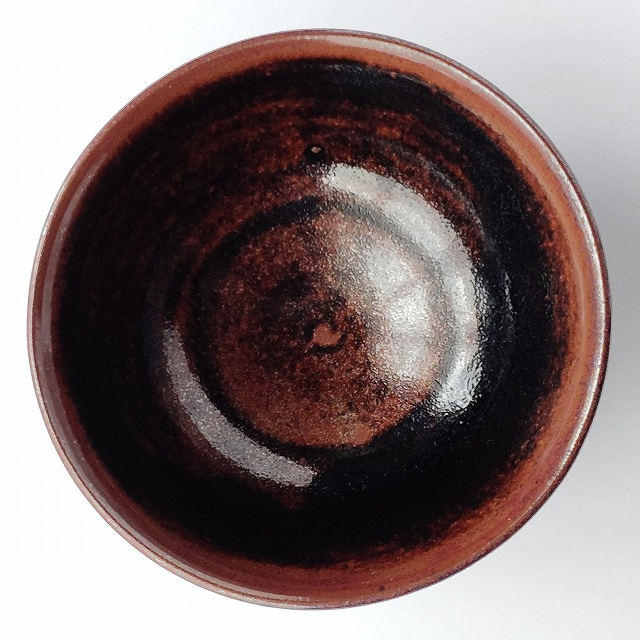 黒釉天目フチさび抹茶茶碗/昭和平成レトロ茶道具/お茶碗としても