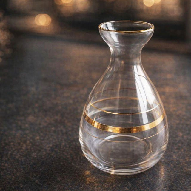 金ラインガラス製の酒器/カメイガラス創作食器【霞】 - たんぽぽ|昭和