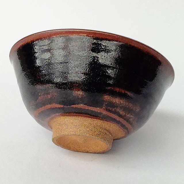 黒釉天目フチさび抹茶茶碗/昭和平成レトロ茶道具/お茶碗としても