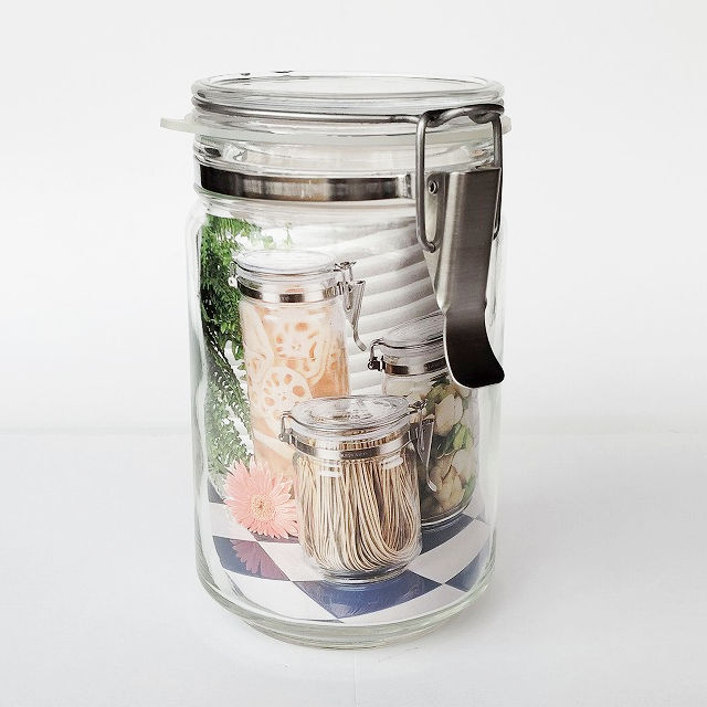 アデリア(石塚硝子)ガラス製パッキン付き保存容器/キャニスター保存瓶