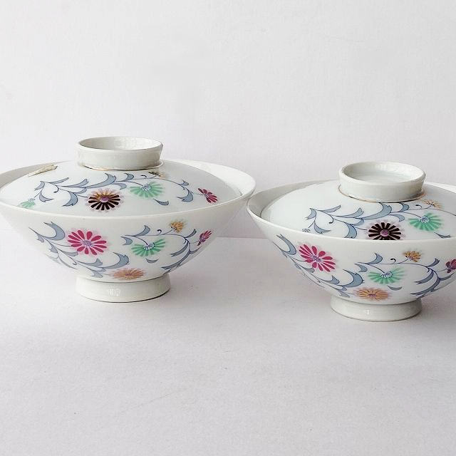 お茶碗 花柄 6個セット 昭和レトロ お茶碗 花柄 6個セット 昭和レトロ